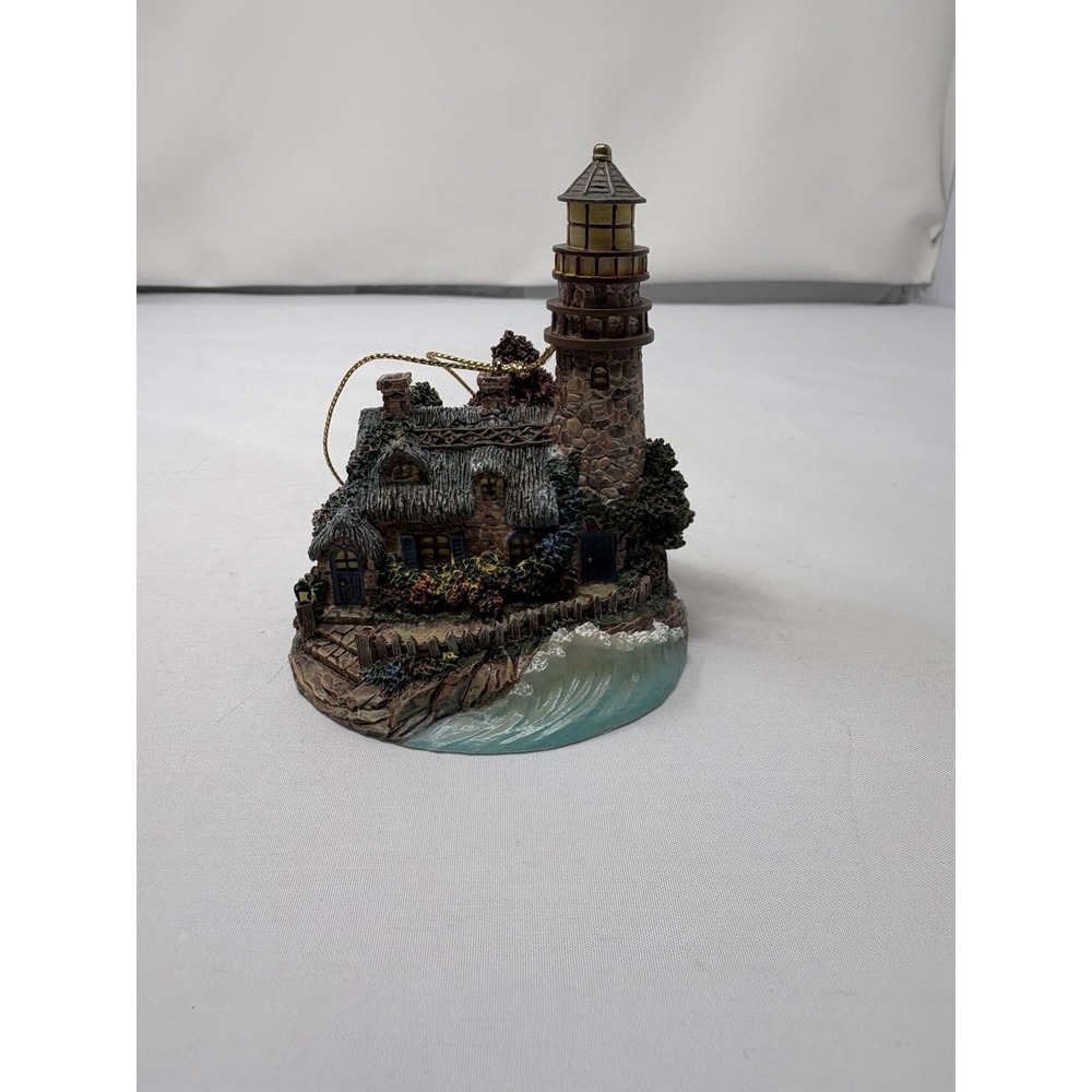 Vintage Thomas Kinkade Illuminated Series Ornament "Teacup Lighthouse"